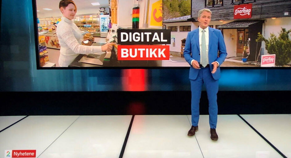 Nyhetsreporter i TV2. Foto.
