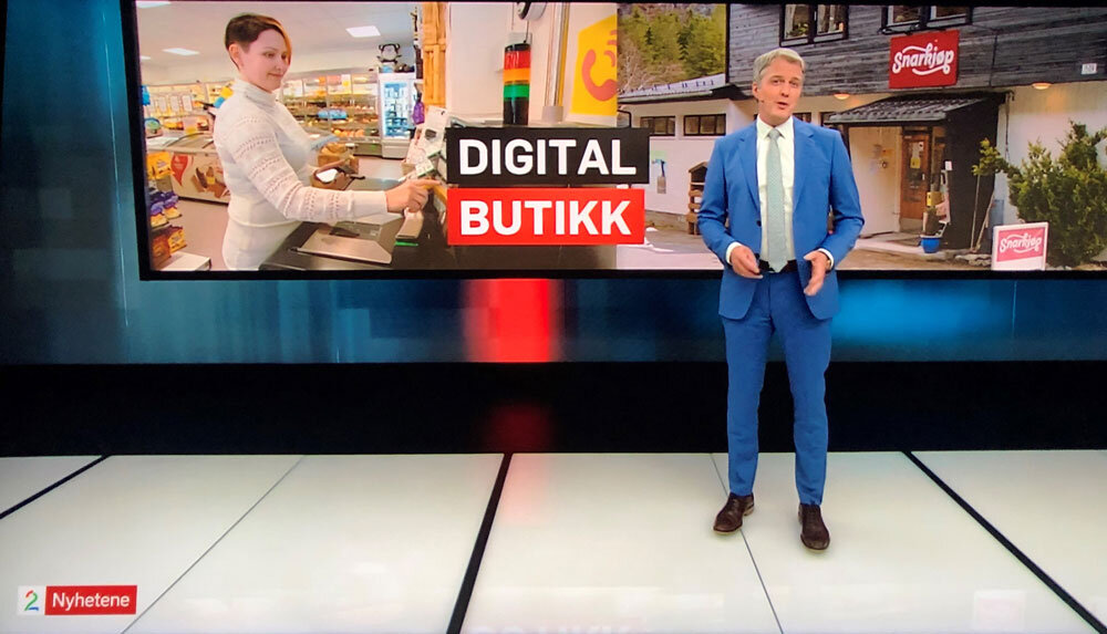 Nyhetsreporter i TV2. Foto.