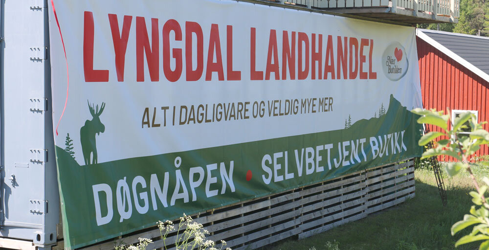 skilt for lyngdal landhandel