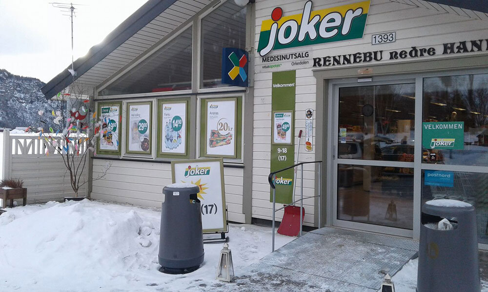 Inngangsparti på butikk.